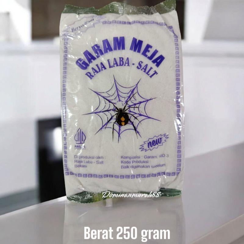 

GARAM MEJA RAJA LABA-LABA BERAT 250 GRAM / GARAM MASAK BERYODIUM / GAREM