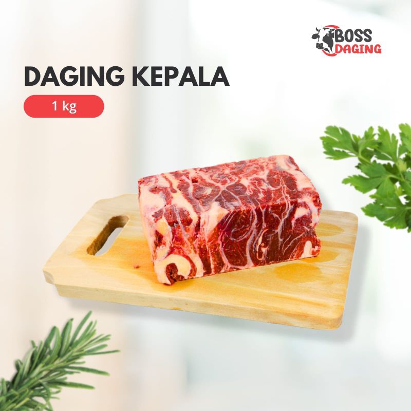 

Daging Kepala Sapi 1kg Premium Beef Head Meat Soto Sop Rawon - Boss Daging