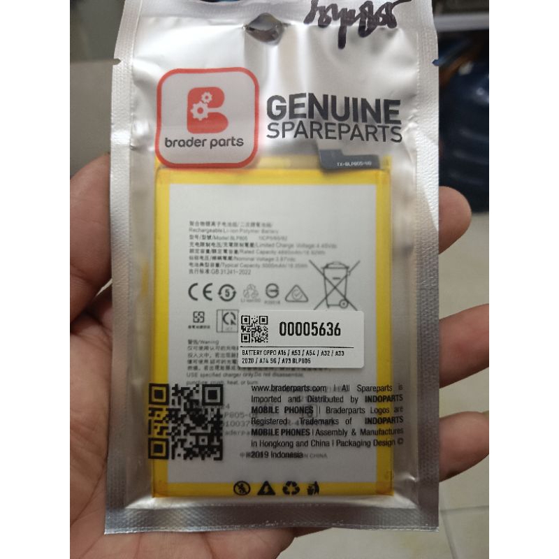 BATERAI BATT OPPO A16 A54 A93 BLP805