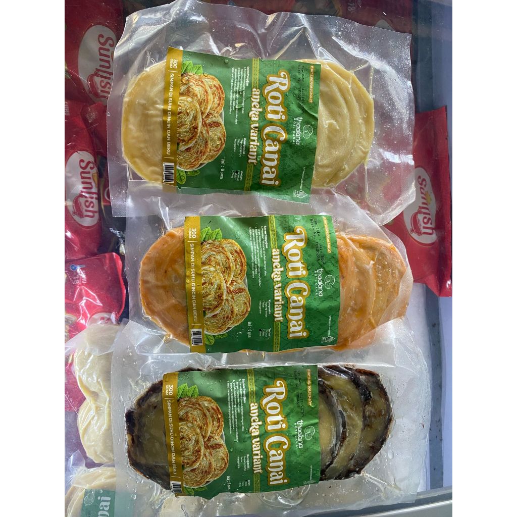 

Roti canai 300gr isi 6 ( Keju, Pizza, dan coklat )