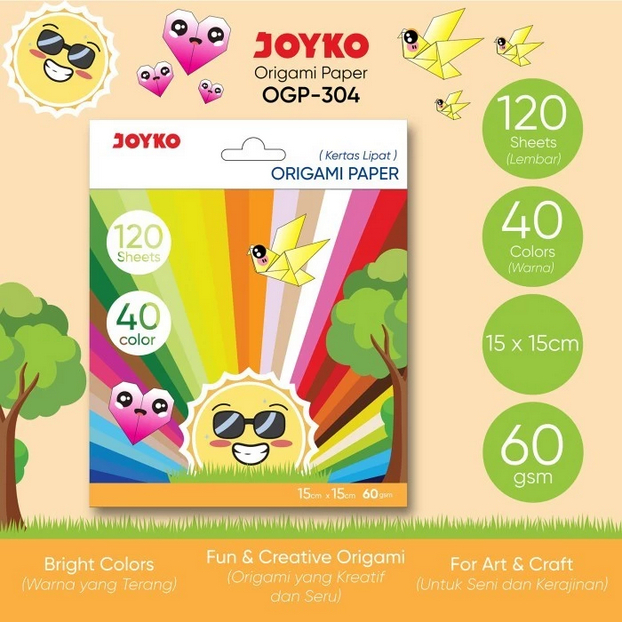 

Origami Paper Kertas Lipat Seni Joyko OGP-304 15x15 cm