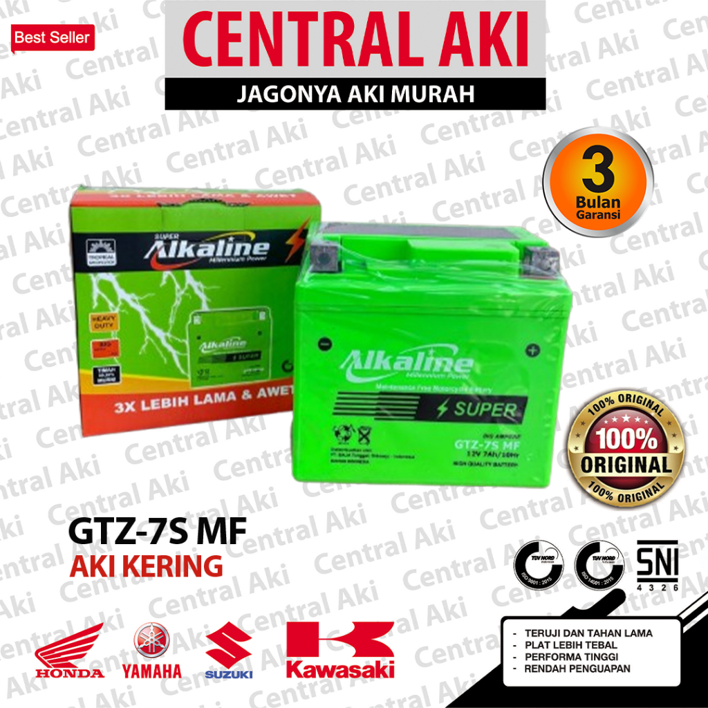Aki Vario ISS ALKALINE GTZ7S Accu Kering