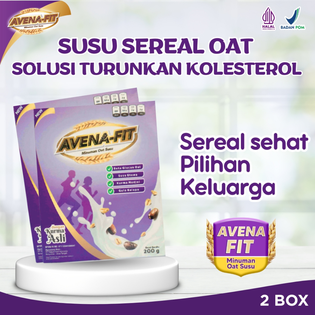 

Avenafit 2 Box Susu Sereal Sehat Atasi Kolesterol dan Diabetes Secara Alami 100% Original