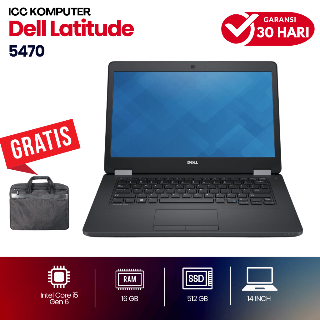 Laptop Dell Latitude 5470 5490 Core i5 / i7 gen 6 - Second Mulus & Bergaransi