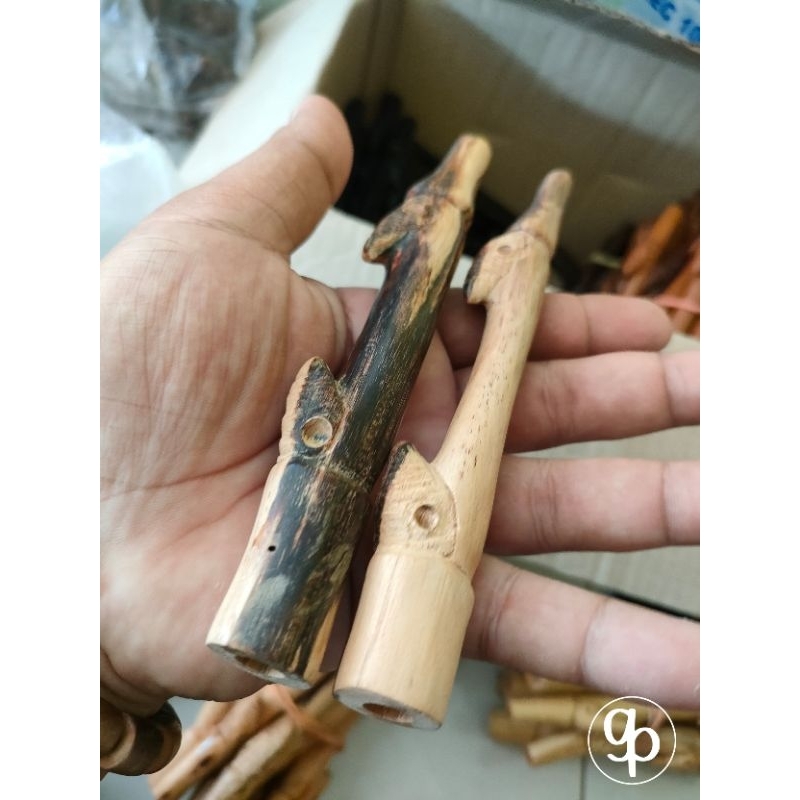 Pipa once / once cangklong kayu bidara arab motif bambu