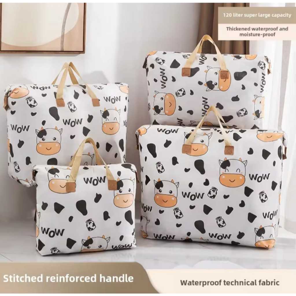 Tas Travel Belanja Jumbo Anti Air/ Tas Koper Mudik Tas Laundry Baju Waterproof Bermotif
