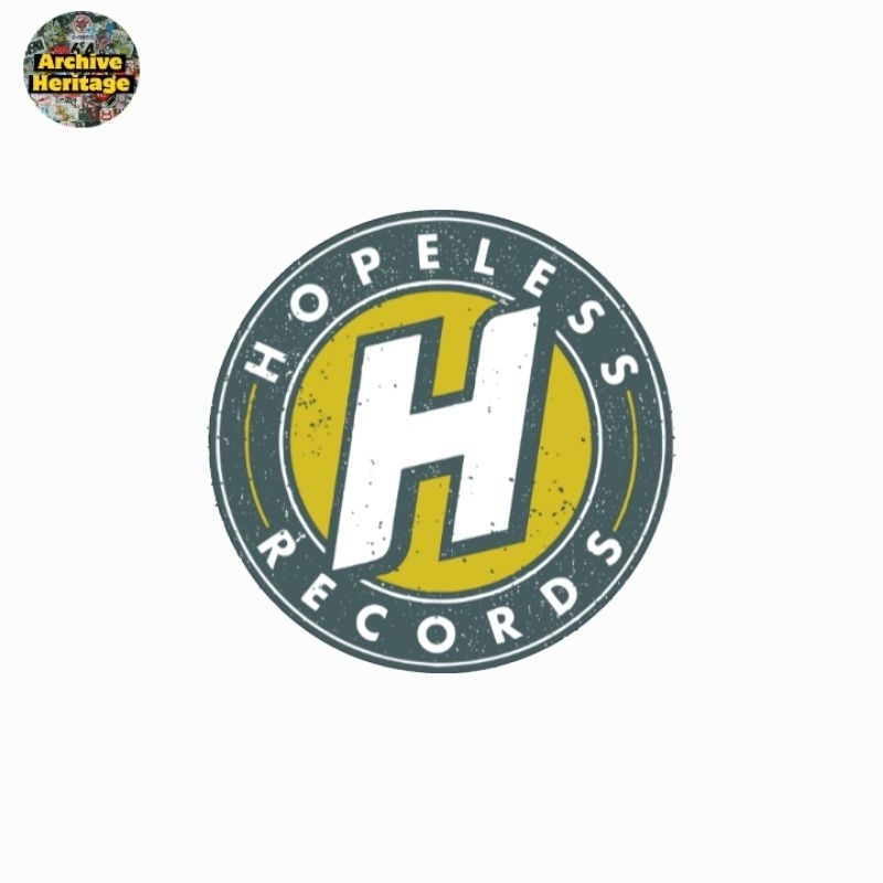 

sticker Hopeless Records label band musik rounded stiker