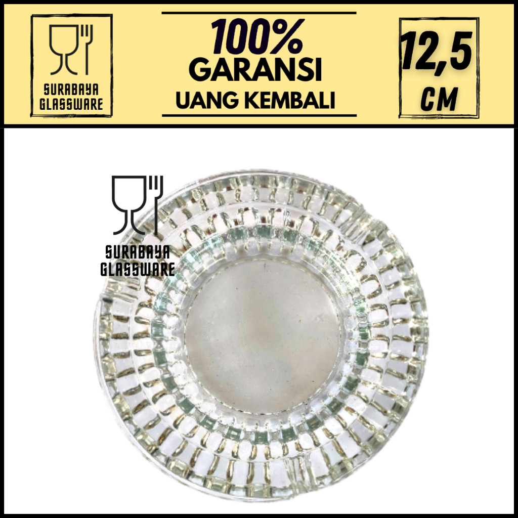SOUVENIR ASBAK BULAT KACA BESAR TEBAL 13 CM ASBAK KACA TEBAL UNIK BESAR KECIL SOUVENIR ASBAK KACA  K