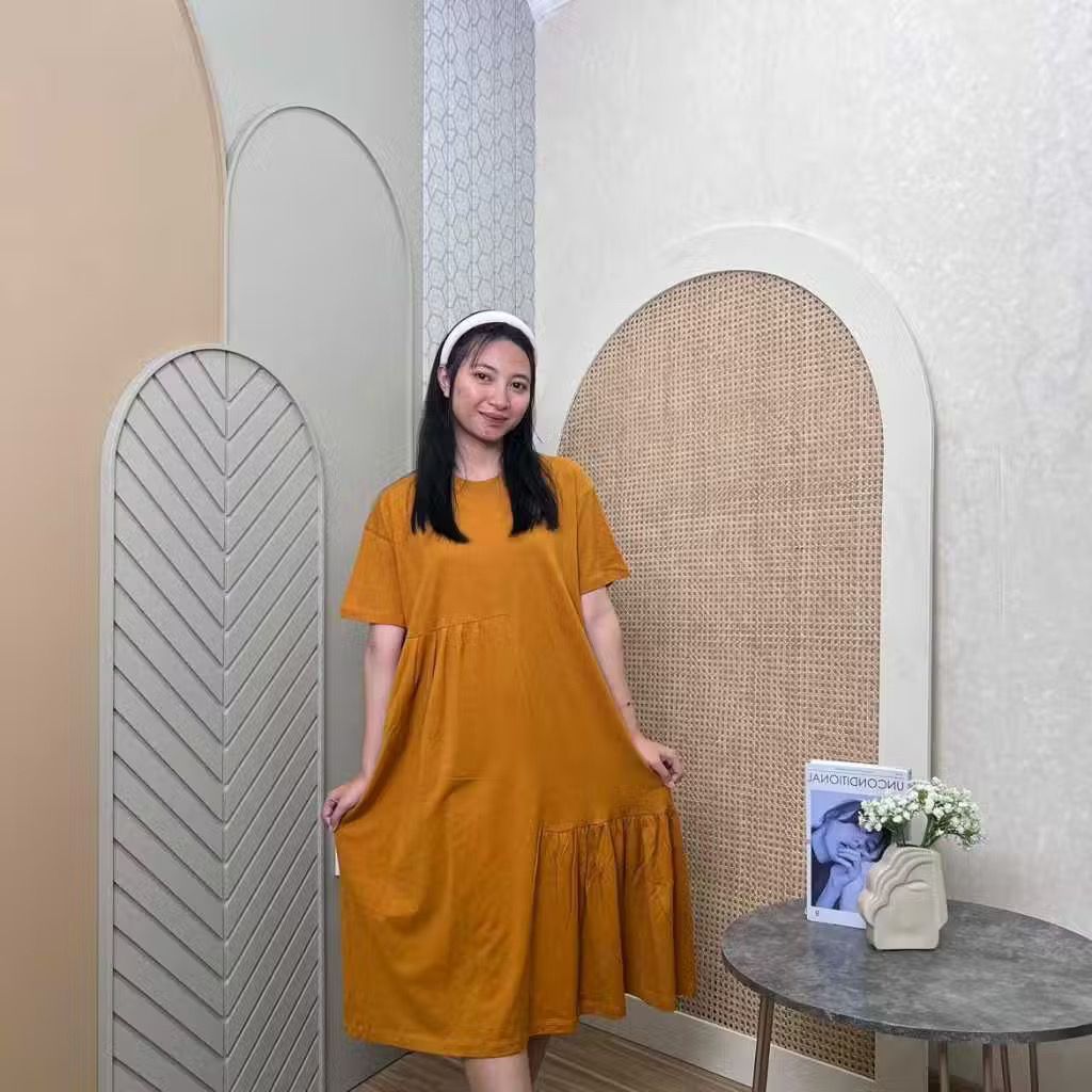 MIDI DRESS SESIL POLOS / MIDI DRESS REMPEL JUMBO / MIDI DRESS BUMIL / MIDI DRESS RAYON JUMBO / MIDI 