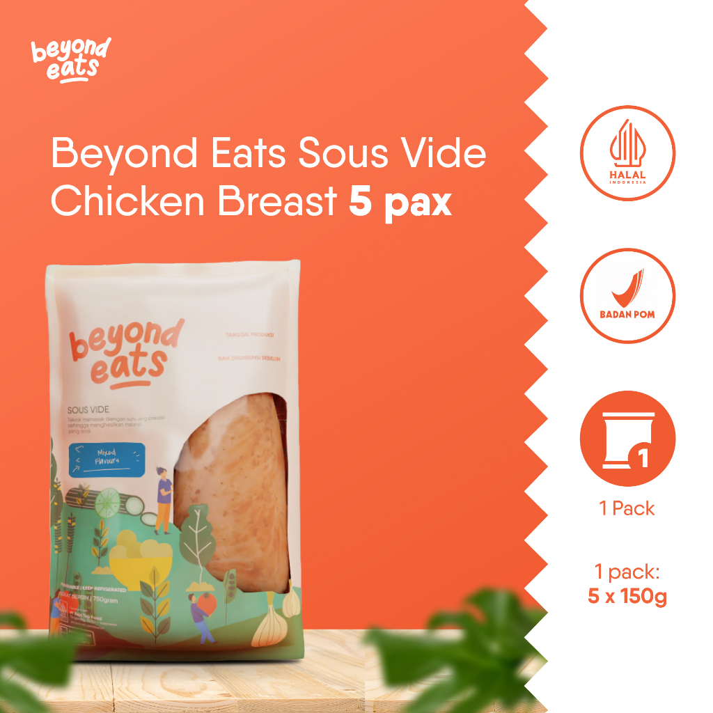 

Beyond Eats Sous Vide Chicken Breast 5 pax (LUAR JABODETABEK & BANDUNG)