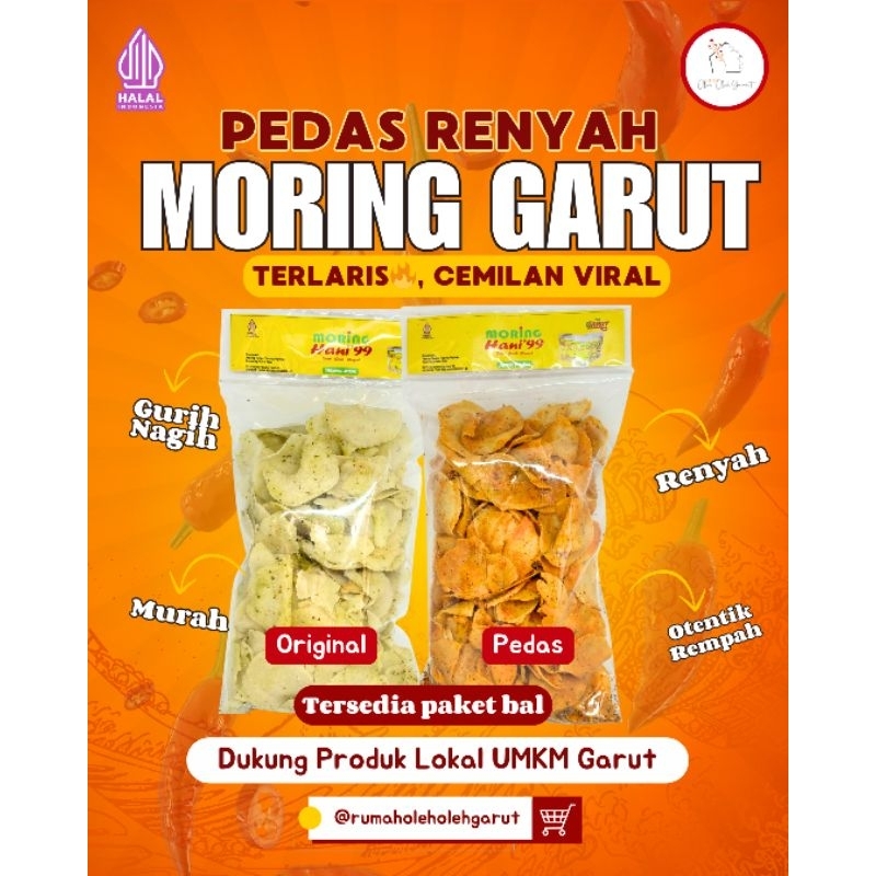 

Moring Cemilan Khas Garut/Moring Hani 99/Cemilan Pedas /Cemilan Pedas Viral