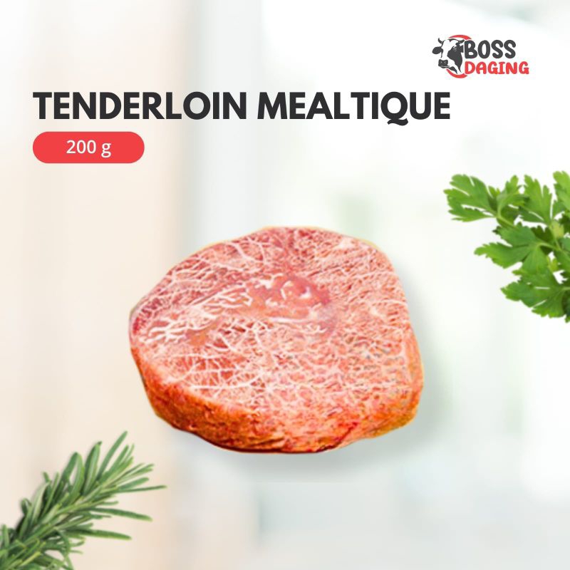 

Tenderloin Meltique Steak Round 150-200g Wagyu Premium AUS - Boss Daging