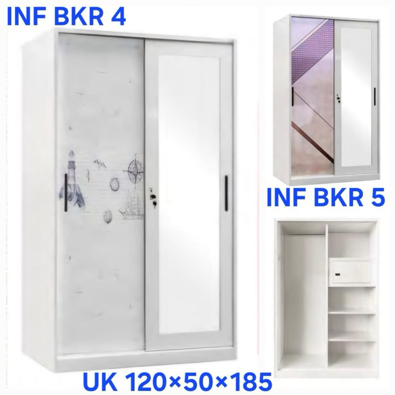 TERMURAH LEMARI BAJU PAKAIAN BESI TEBAL 120 BKR KARSINDO