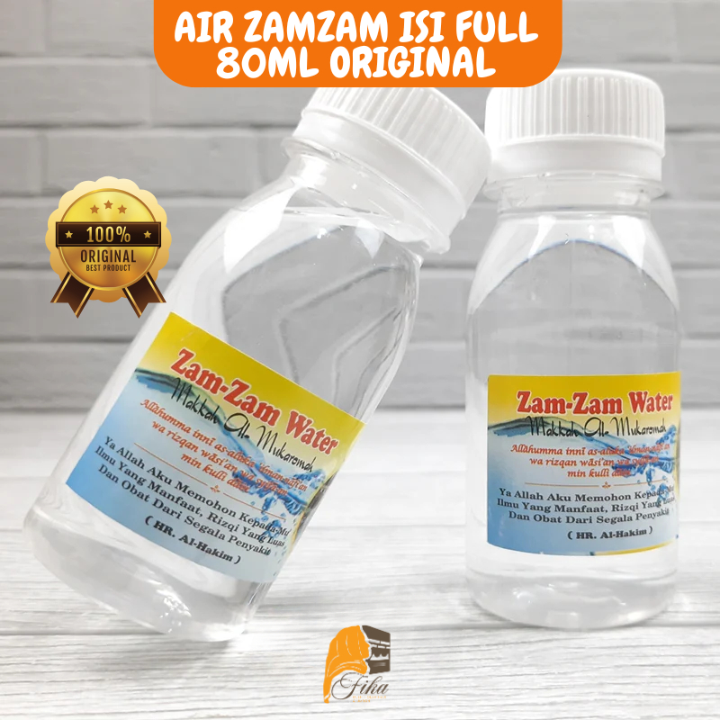 

Air Zamzam Original Kemasan 80ml Full Oleh Oleh Haji dan Umroh Bergaransi
