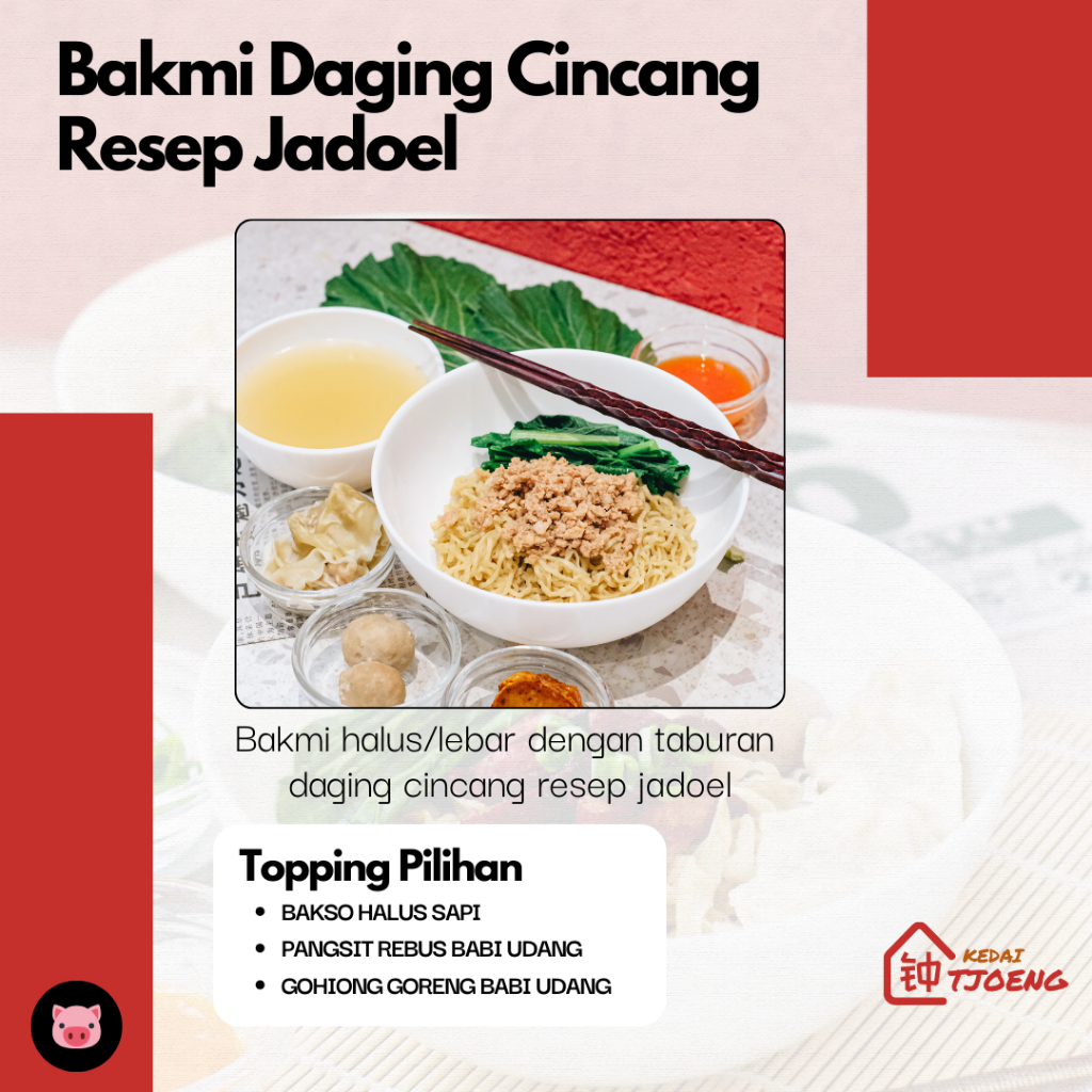 

[PO - 1 HARI] Bakmi Tjoeng Daging Cincang Resep Jadoel