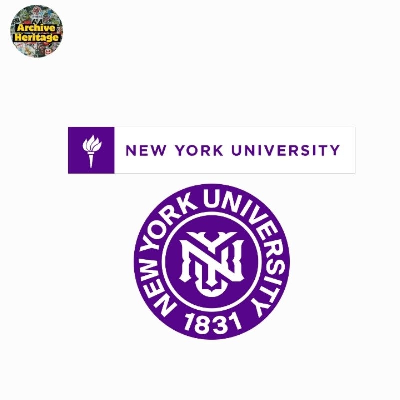

sticker New York University 1831 logo universitas campus school stiker kampus