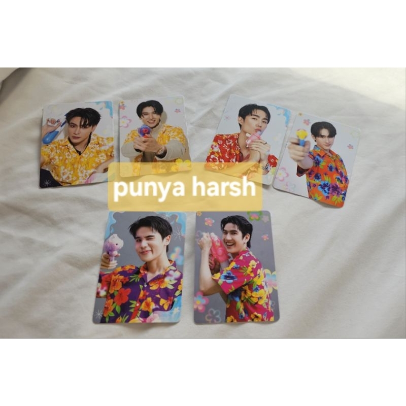 GMMTV SONGKRAN BOYS COLLECTIBLE CARD SET ONLY  (JOONGDUNK, JIMMYSEA, FORCEBOOK)
