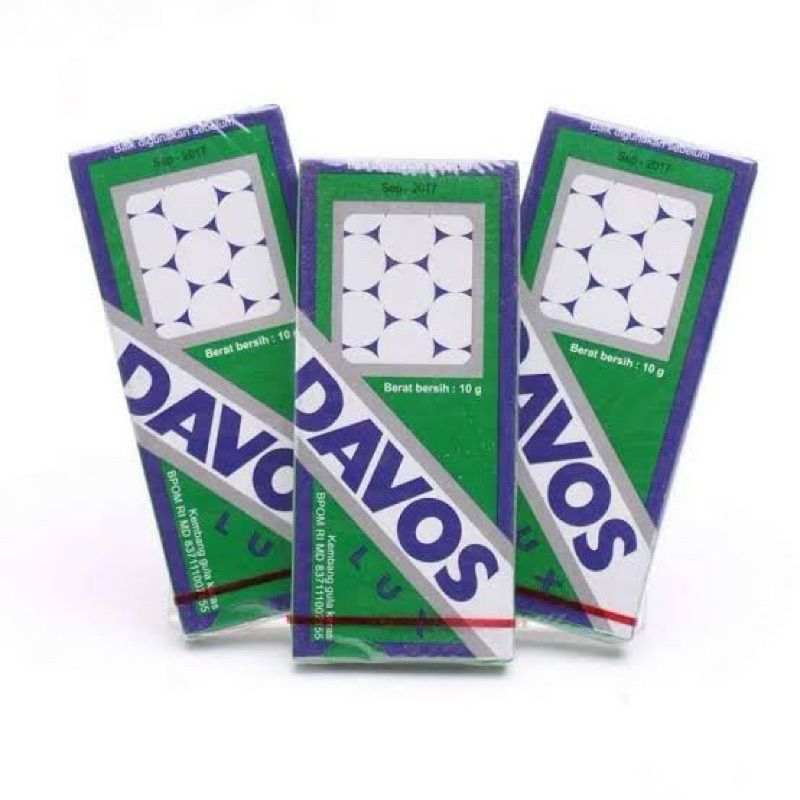 

PERMEN DAVOS LUX HIJAU / 1 PACK ISI 20 PCS