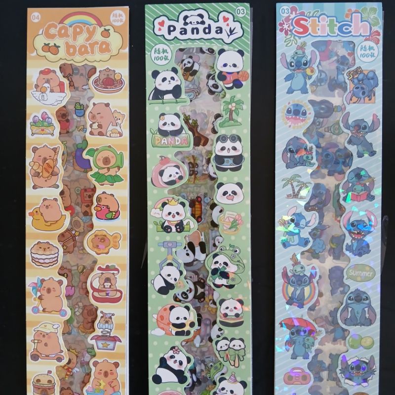 

panda stit capybar stiker kaca panjang 3 (Tiga) Lembar |35cm