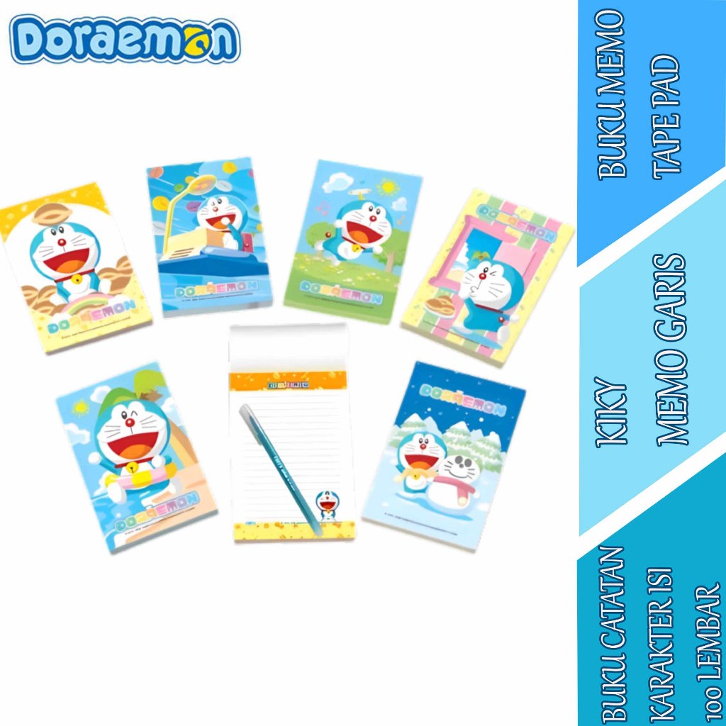 

Buku Catatan Motif Karakter - Kiky Book - Buku Memo Tape Pad - Isi 100 Lembar