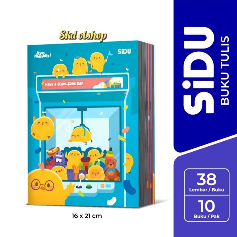

Buku Tulis SIDU Sinar Dunia 38 Lembar 1 Pak Isi 10 Buku Motif Random