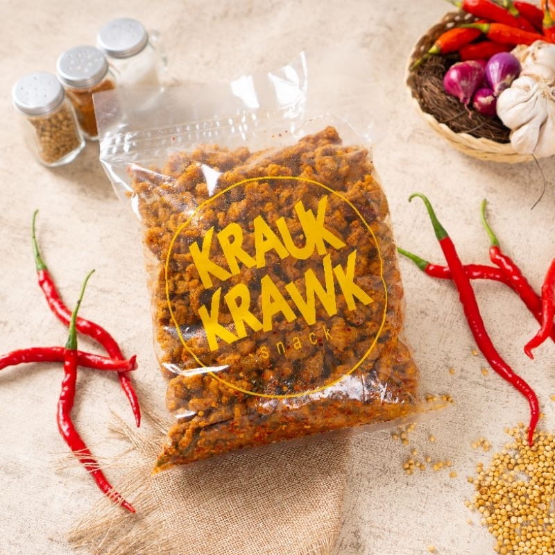 

usus ayam crispy gurih pedas daun jeruk 1kg