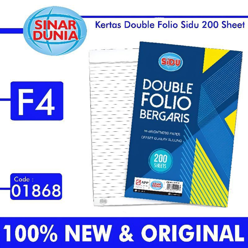 

Kertas Double Folio Bergaris 70 GSM Isi 100 Lembar Termurah
