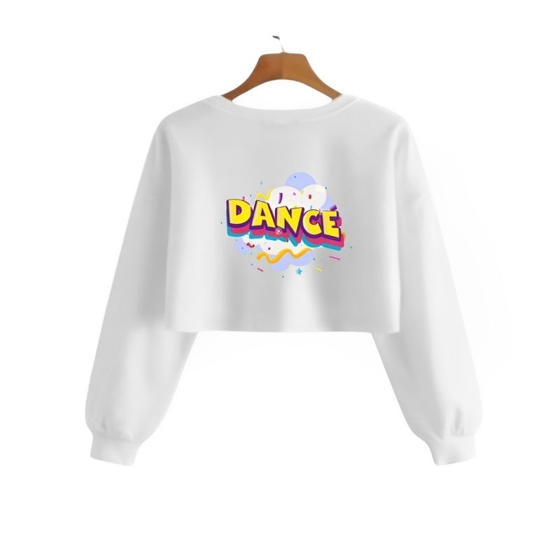 SAJAKET Sweatet Anak Perempuan Dance Baju Sweater Crewneck Motif Dance Anak Perempuan Cewe 4-14 Tahu