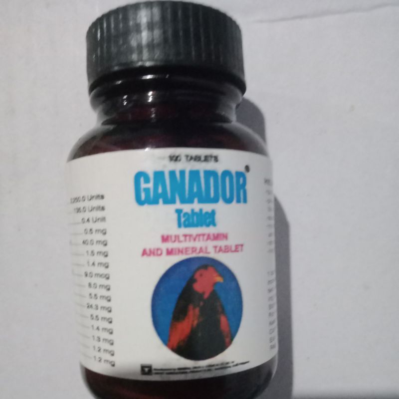 Ganador suplemen ayam merah penguat nafas stamina mental 25-tblets