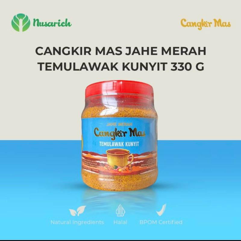 

CANGKIR MAS jahe merah plus temulawak dan kunyit toples 330 gram