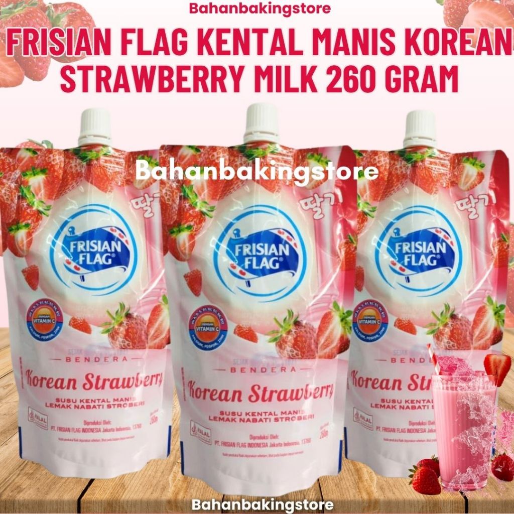 

FRISIAN FLAG BENDERA KENTAL MANIS KOREAN STRAWBERRY 260 GRAM