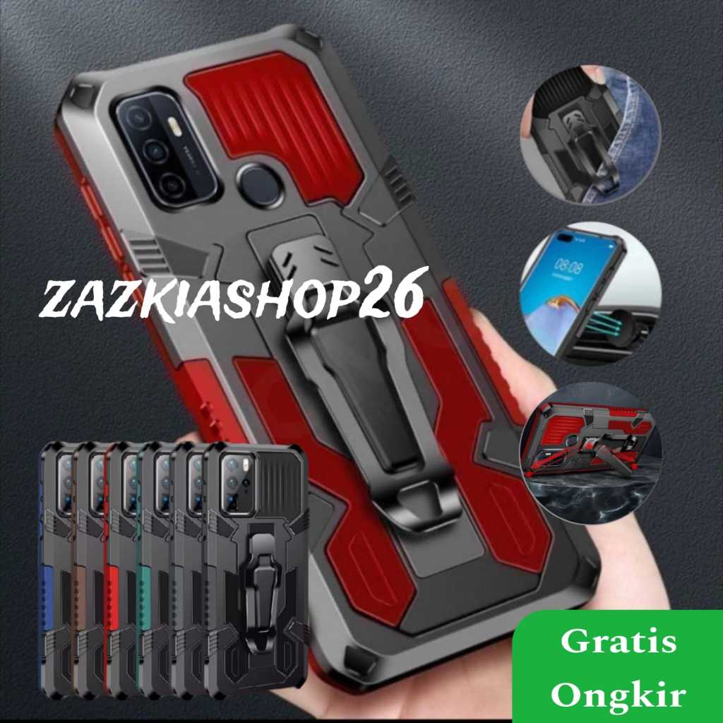 CASE HP SAMSUNG GALAXY A70/A71 I-CRSITAL BLET CLIP ROBOT HARDCASE KICK STANDING KLIP CASE TRANSFORMA