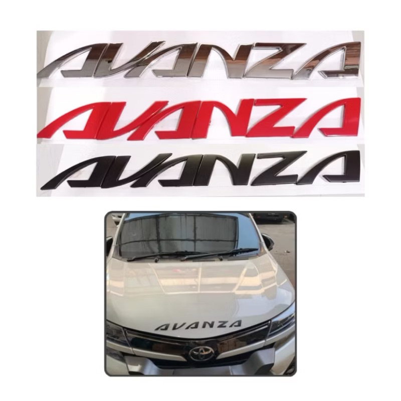 Stiker Logo Emblem Kap Mesin Depan AVANZA