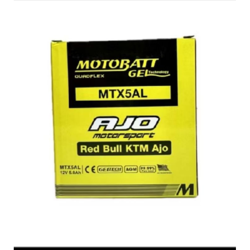 Aki Accu Motor Motobatt MTX5AL Gell Quadflex