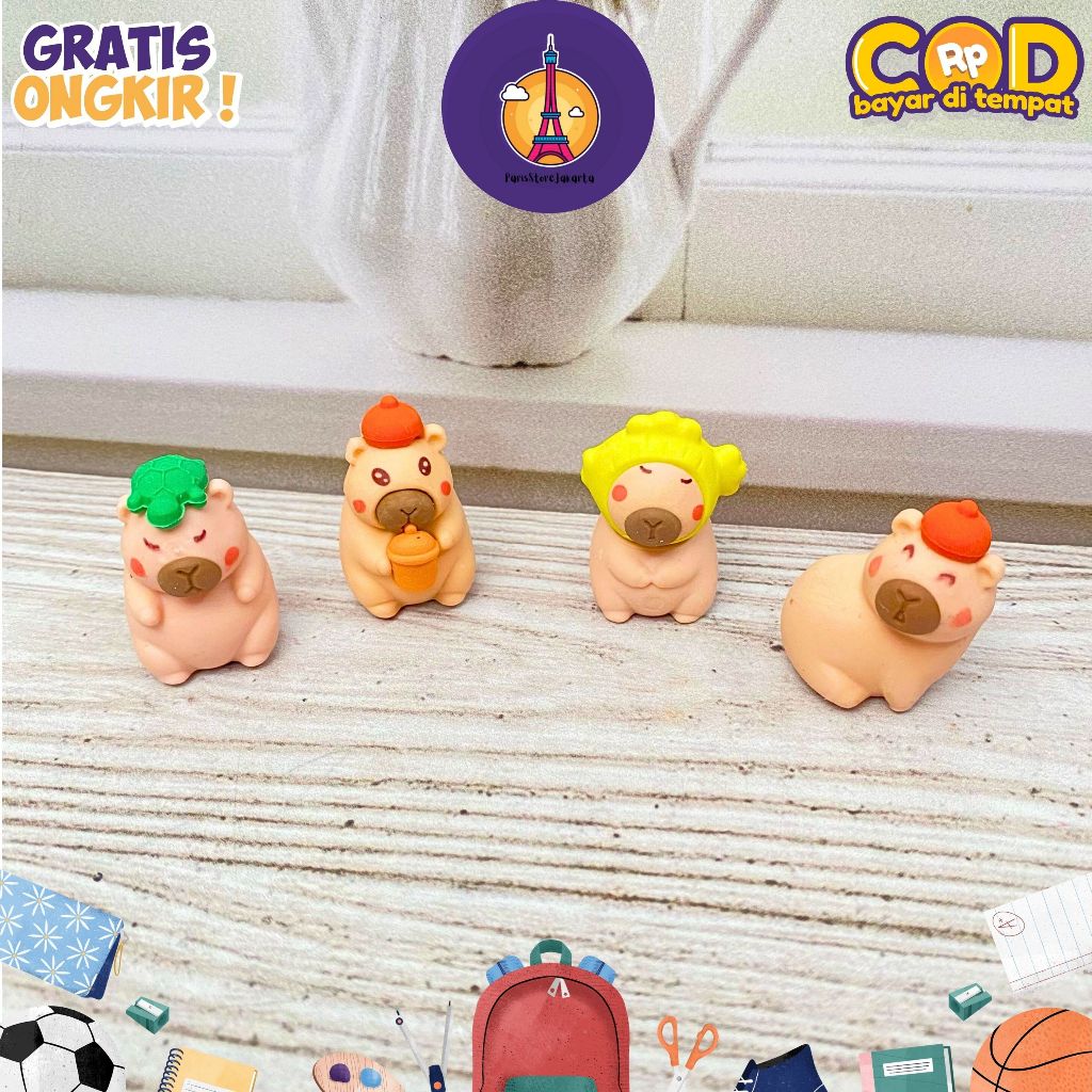 

Penghapus Miniatur 3D Capybara Satuan ER-1823 Alat Tulis Stationery