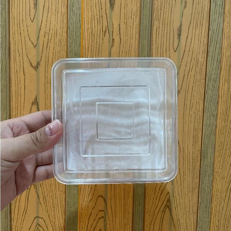 Toples Plastik Kue Kering / Nastar - Kotak Persegi (350 gram)