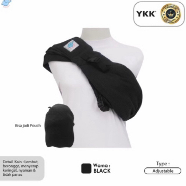 Preloved Elephas Waffle Baby Pouch - Gendongan Bayi Gendongan Instan Jarik Premium Gendongan Mshape 