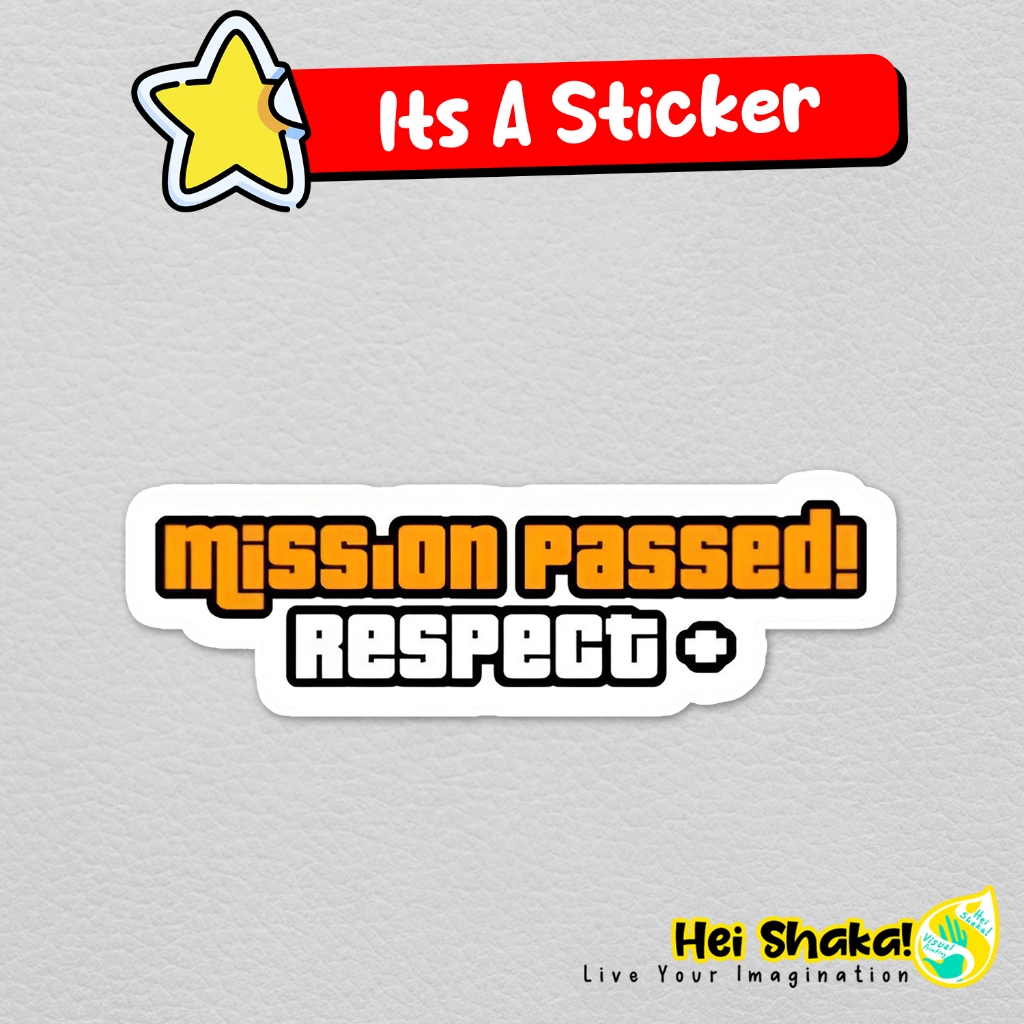 

Stiker Mission Passed Respect Sticker GTA Grand Theft Auto Vinyl Anti Air