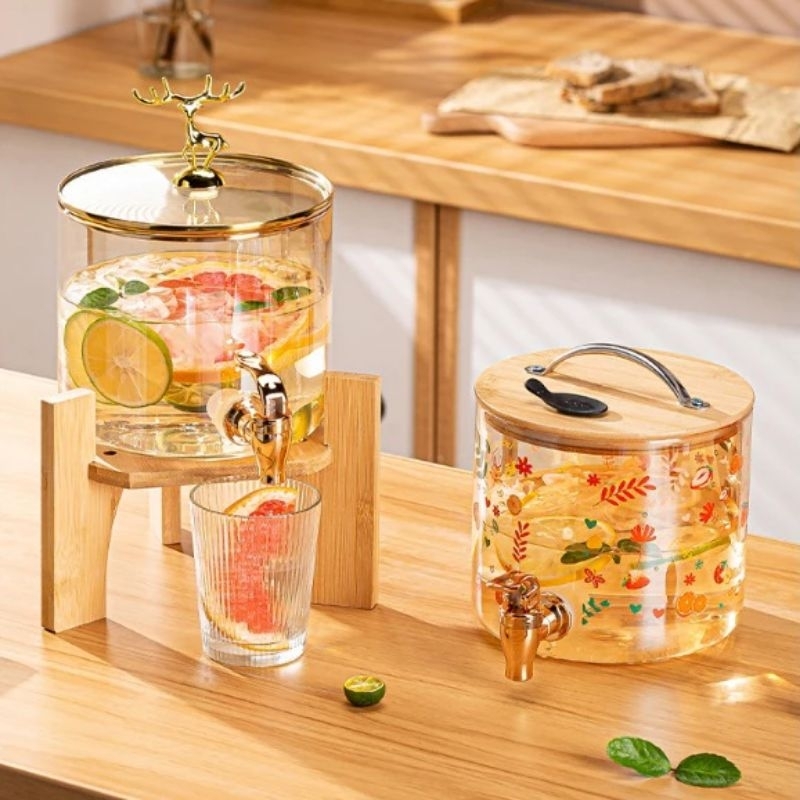 SLA - Dispenser Air Bahan Kaca 2,6L / Water Jug Bergaya Mewah 3,6L
