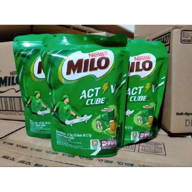 

Milo Act cube 1 pack isi 25 Pcs