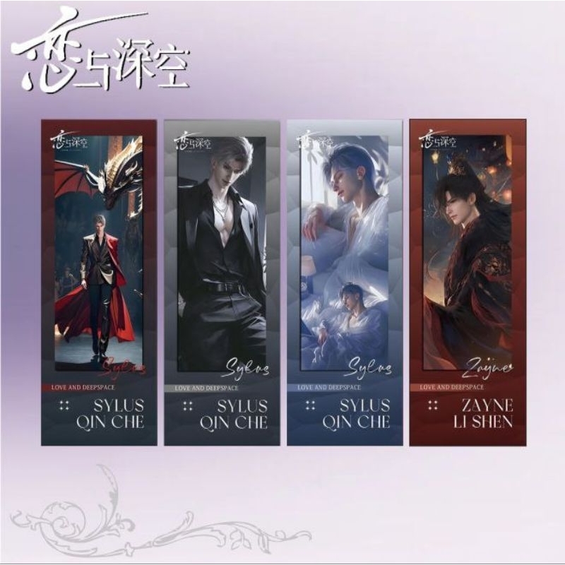 

Hologram UV Laser Ticket Double Sided Bookmark Anime Love And Deepspace Anime Gambar Dua Sisi Lucu Kece