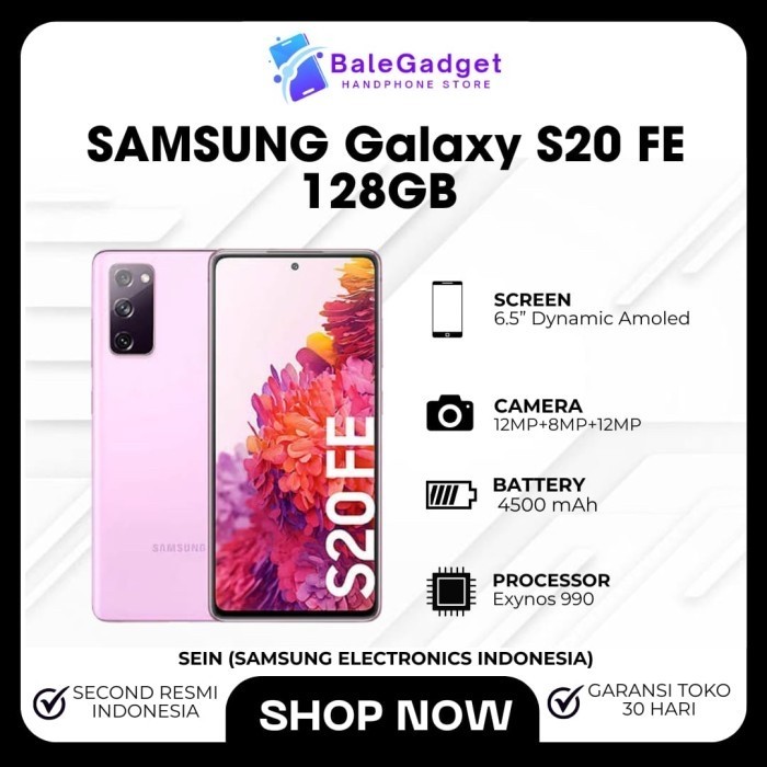 Samsung S20 FE 128GB Second Resmi SEIN
