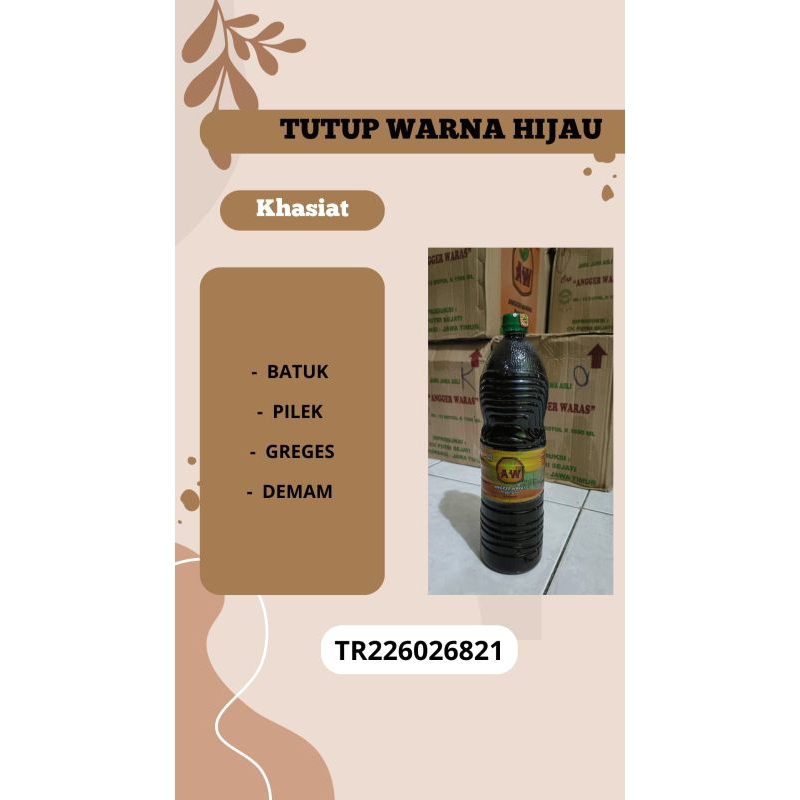 

Jamu Herbal AW pegel linu tutup hijau