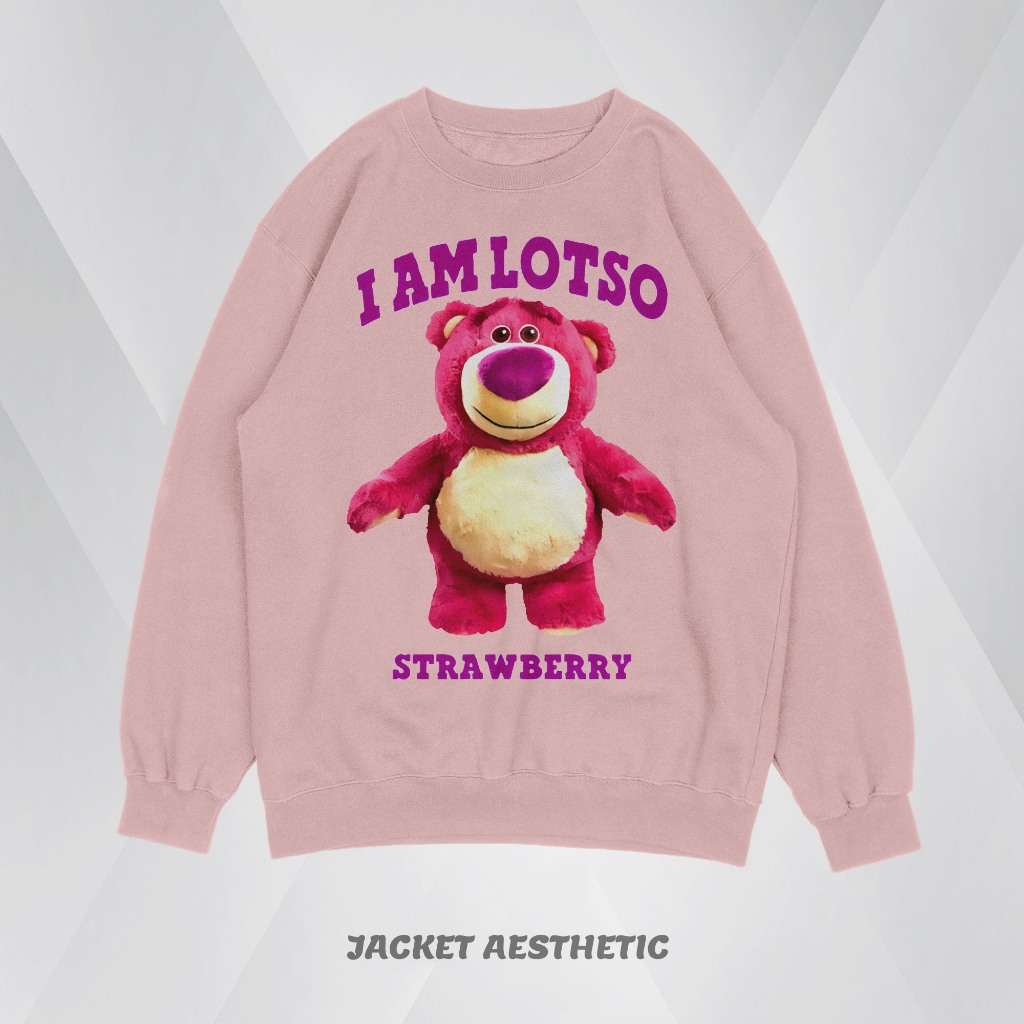 Sweater Crewneck Lotso Toy Story Anime Sweatshirt Longsleeve Vintage Unisex