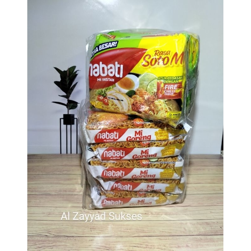 

Mi Instan Nabati Soto/Goreng 5x85gr Extra Besar (Promo Hemat)