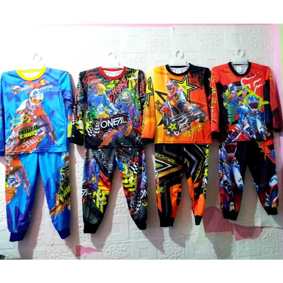 SETELAN JERSEY MOTORCROSS ANAK TERMURAH/STELAN BAJU BALAP ANAK/BAJU SEPEDA GUNUNG ANAK | BAJU MOTOR 