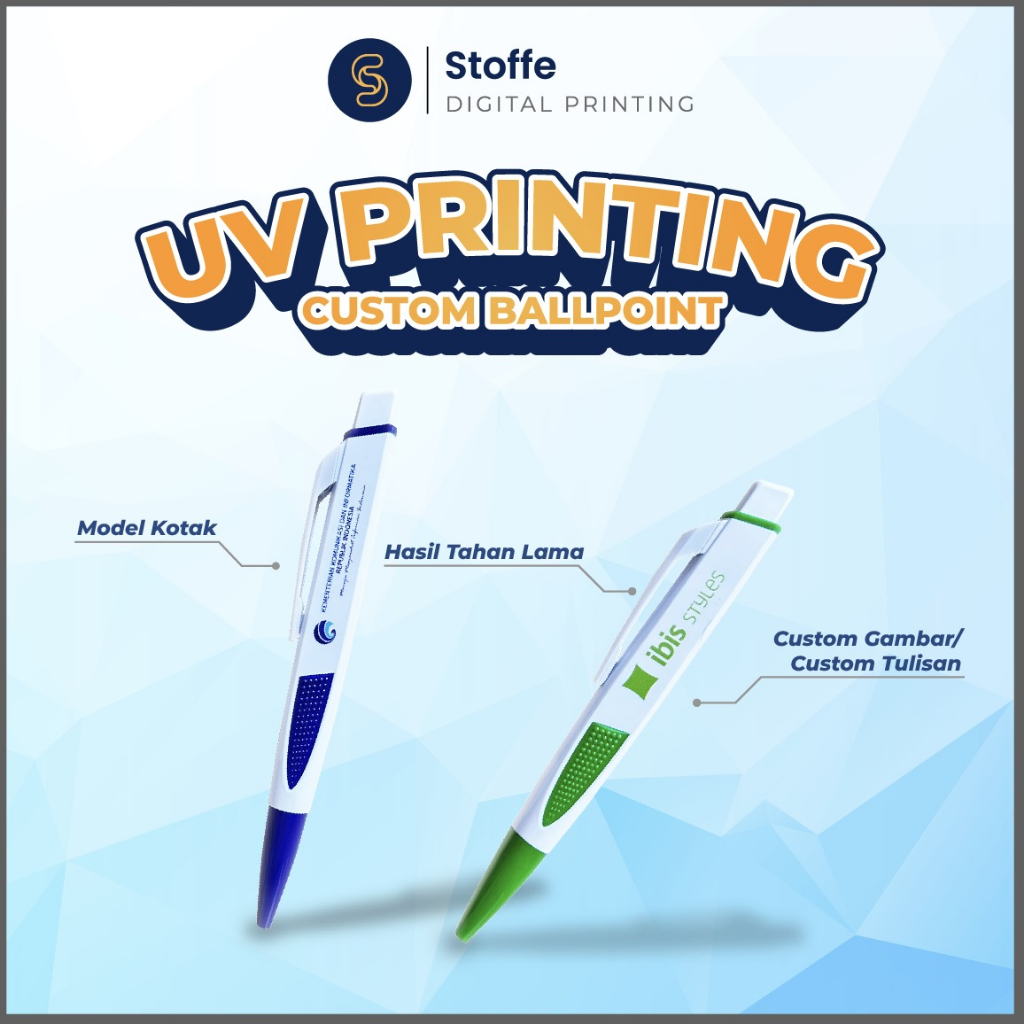 

GROSIR Pulpen Custom UV BUKAN SABLON / Pulpen Gepeng / Pulpen Souvenir / Pen Murah