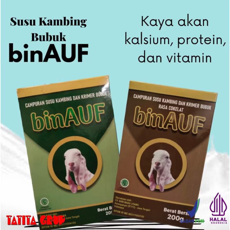 

binAUF Susu Kambing Etawa Bubuk Putih Rasa Original Vanila 200g