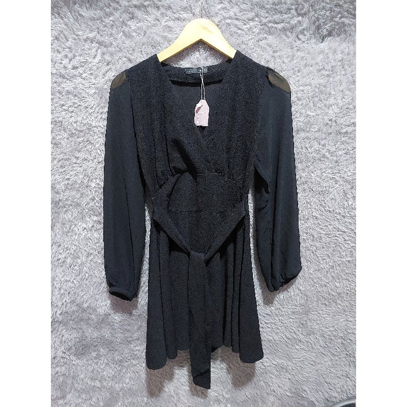 EBUBA MINI DRESS KIMONO KATUN MIX SIFFON LENGAN BALON