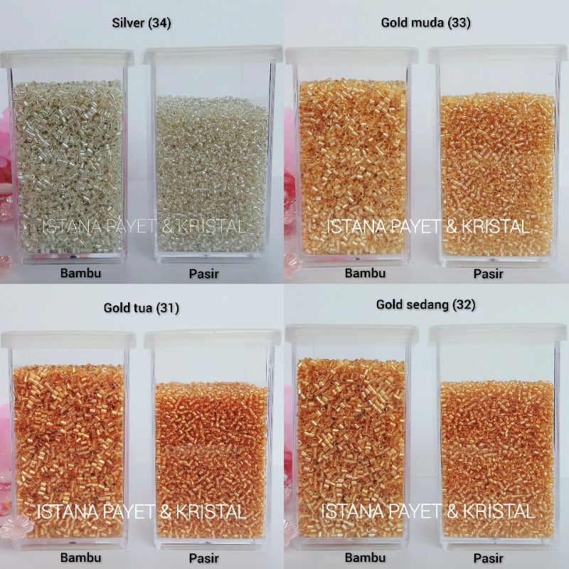 Payet jepang MGB (bambu / pasir) silver & gold /emas